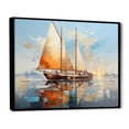 thumbnail image 2 of Designart "Boat Simplicity Regatta I" Boat Floater Framed Wall Decor, 2 of 7