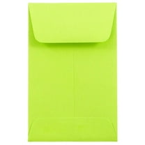 JAM Paper #1 Coin Envelopes, 2 1/4 x 3 1/2, Lime Green, 50 per Pack