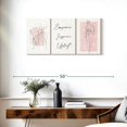 thumbnail image 3 of Elephant Stock Empower Inspire Uplift Wall Art - Horizontal Multi Panel Canvas - Lobby Wall Decor - Advocacy Art Multi Panel - White And Pink Decor - 38" x 18", 3 of 8