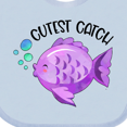thumbnail image 4 of Inktastic Cutest Catch Cute Purple Fish Boys or Girls Baby Bib, 4 of 4
