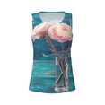 thumbnail image 4 of Fotbe Flowers in Glass Vase Womens Loose Fit Casual Flowy Slim-Fit Tank Tops Athletic Round Neck Trendy Sleeveless Summer Tops for Gym and Yoga-, 4 of 9