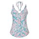 thumbnail image 3 of Gibobby Mujeres verano sin mangas sexy cuello en V floral impreso delgado tops casual correas chaleco camisas blusa(Azul celeste,CH), 3 of 5