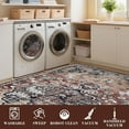 thumbnail image 5 of Hasoo 8' x 10' Area Rug for Living Room Boho Vintage Rug Non Slip Throw Rugs Floral Bedroom Rug, Brown, 5 of 6