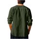 thumbnail image 5 of Blusas y camisas de manga larga con cuello redondo para hombre, informales, de color liso, con hombros descubiertos, rectas, con lazo en el pecho, cuello redondo, manga larga, blusas de licra., 5 of 8