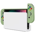 thumbnail image 4 of PlayVital AlterGrips Protective Slim Case Grip Cover for Joycon, Dockable Hard Shell for Switch OLED w/Thumb Grip Caps & Button Caps - Matcha Green, 4 of 9