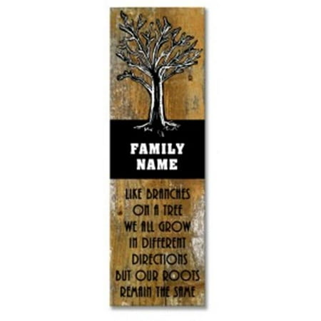 Past Time Signs PTSW101 7 x 22 in. Family Tree Branches Directions Wood Print