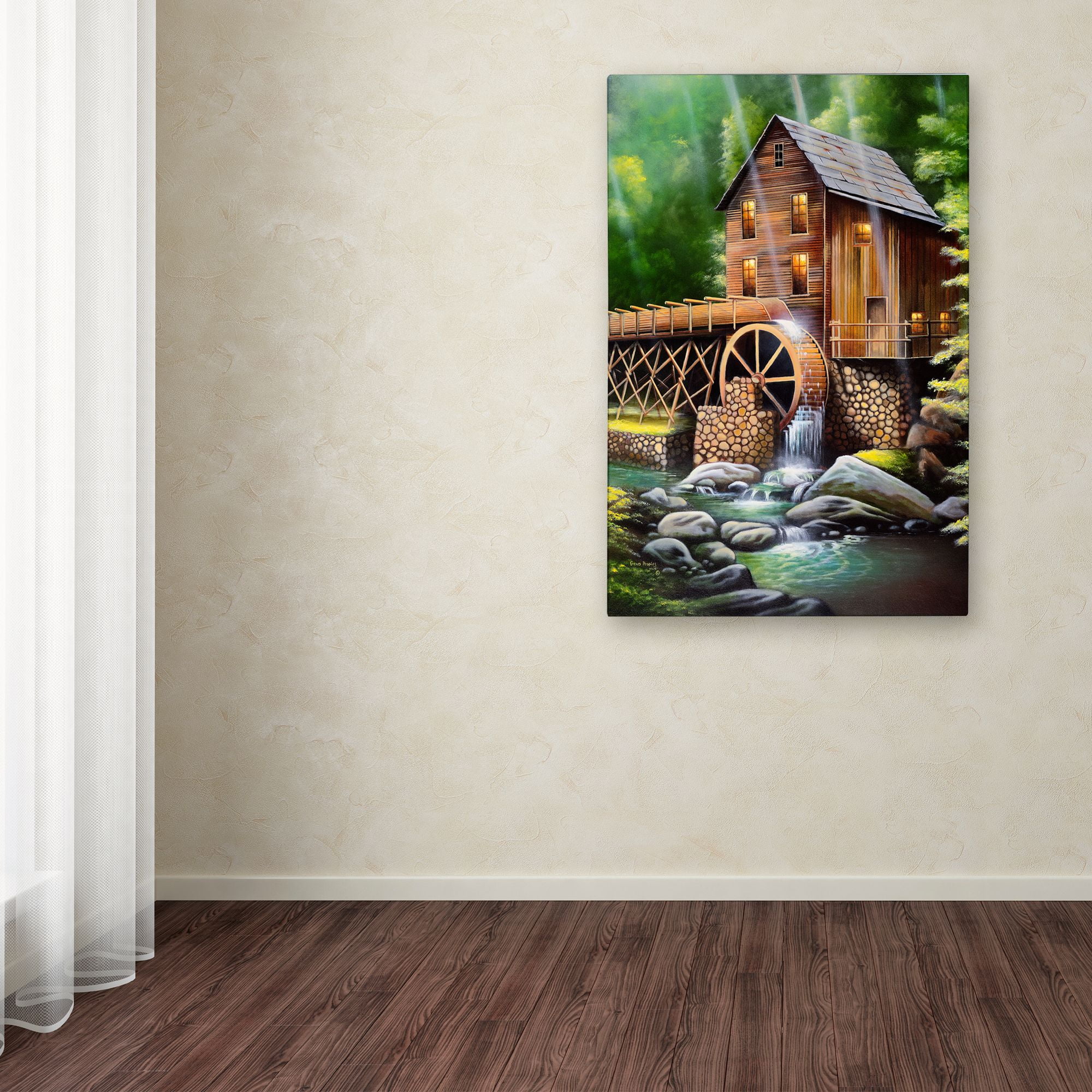 Trademark Fine Art 'Gristmill' Canvas Art by Geno Peoples