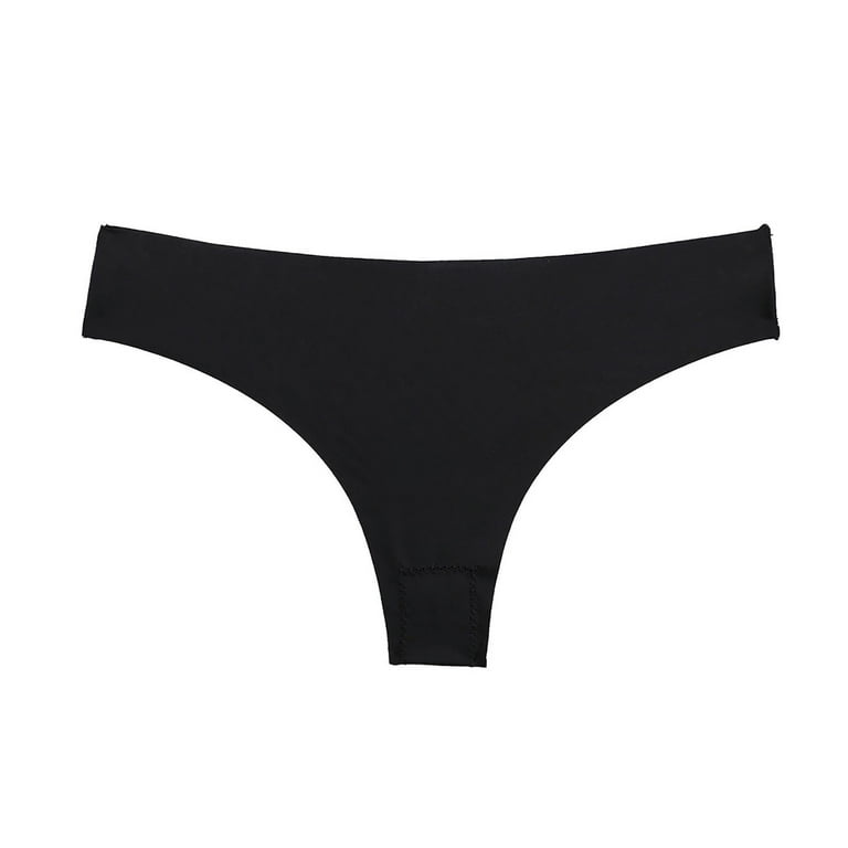 Efsteb Underwear for Women Briefs Underwear Comfortable Breathable Solid  Color Seamless Briefs Briefs Lingerie Knickers Panties Black 