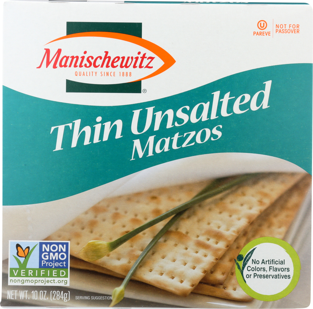 MEIO Thin Unsalted Matzos, 10 oz, Pack of 1