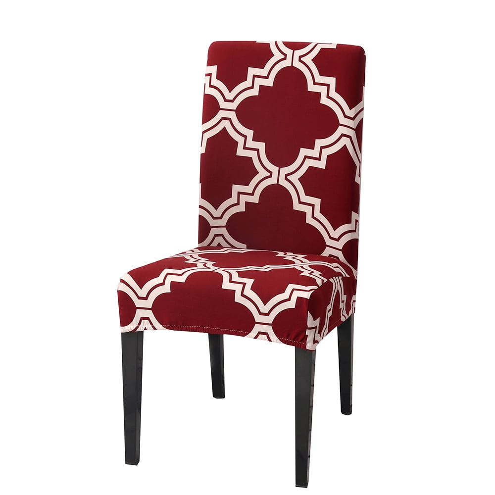 Hododo Stretch Washable Printed Dining Chair Slipcover (Set of 4, Navy ...
