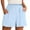 Sky Blue, variant on Hauaitttt Women's Casual Shorts Comfortable Elastic Waist Summer Pants with Pockets for Vacation Everyday Wear Tan Linen Pants Women Women Pants Casual Loose Sweatpants plus Size Women High Waist