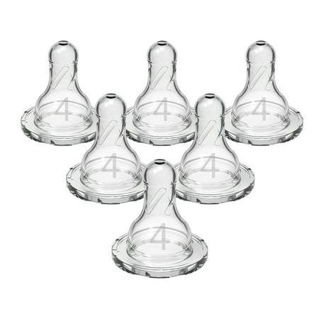 UPC: 0072239305799 | Dr. Brown’s Natural Flow Level 4 Narrow Baby Bottle Silicone Nipple Fast Flow 9m+ 100% Silicone Bottle Nipple 6 Pack