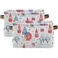 thumbnail image 2 of GZHJMY Storage Basket Cute Snowman Christmas Foldable Canvas Laundry Baskets Bin Waterproof Inner Layer with Sturdy Handles for Toy Nursery Blanket Clothes 2 Pack, 2 of 7