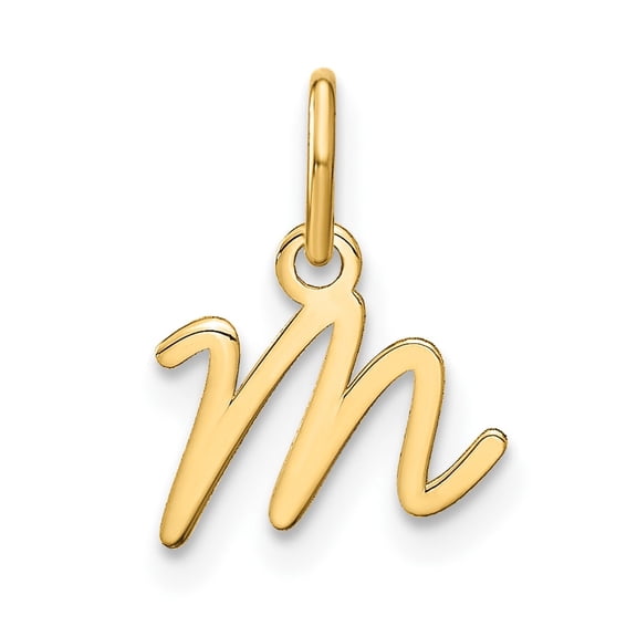 Finest Gold 10KY Upper Case Letter M Initial Charm