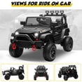 thumbnail image 6 of iYofe 24V Powered Ride on Cars for Toddlers, Ride on Truck for kids Boys Girls Gifts 2-5, Ride on Toys with Remote Control, Bluetooth, Music, LED Light, MP3 Player, 4 Wheel Suspension, Black, 6 of 8