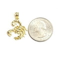 thumbnail image 5 of New 10k yellow gold scorpion Scorpio pendant charm zodiac sign fine jewelry 1.6g, 5 of 12