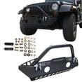 thumbnail image 3 of CCIYU Texture Black Front Bumper with D-ring & Winch Plate Compatible for 2007-2018 for Chevrolet Wrangler JK, 3 of 5