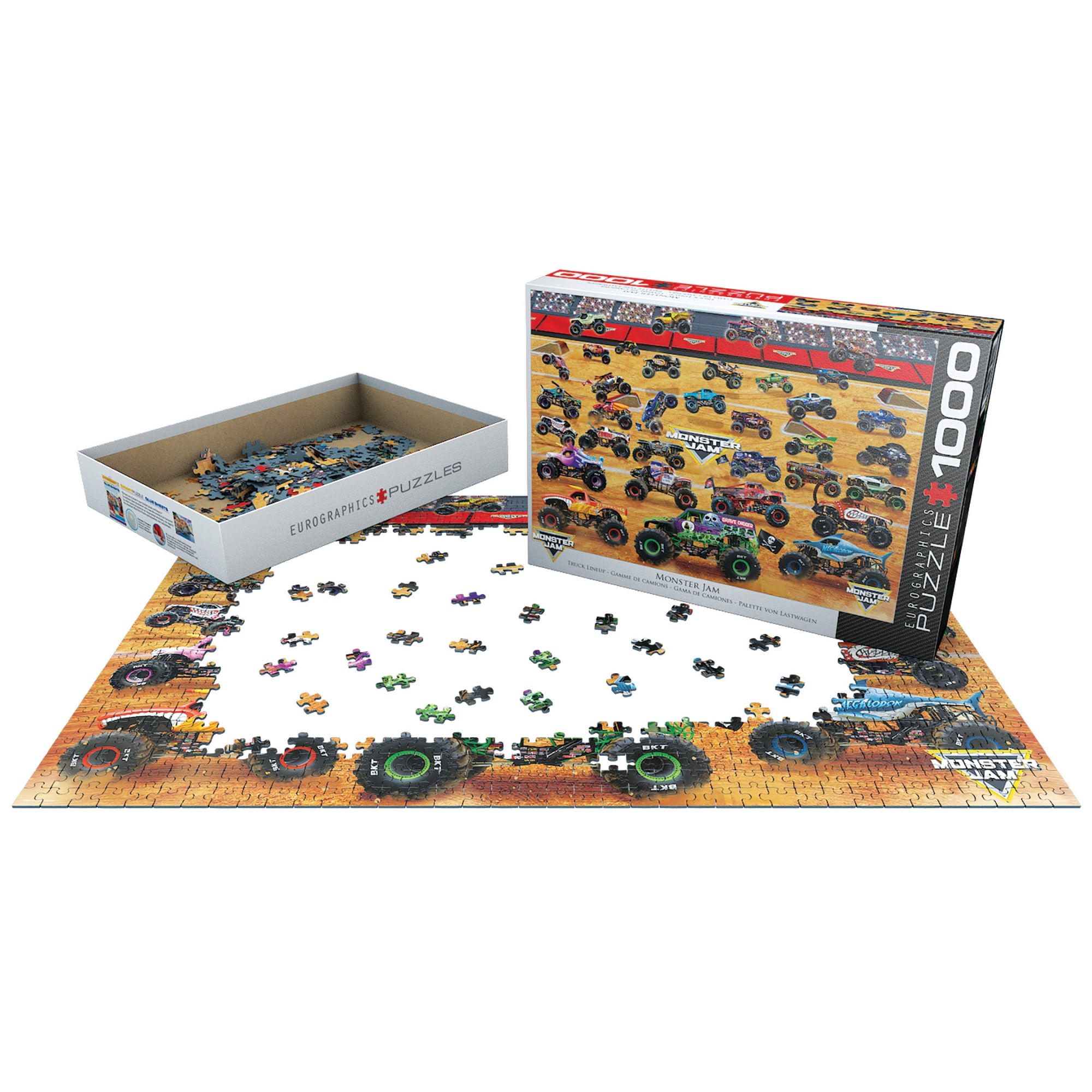Eurographics: Monster Jam Truck Lineup - 1000-Piece Puzzle - 26.6" x 19.25" - Adult Jigsaw, Action-Packed Featuring Iconic Trucks, Officially Licensed