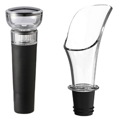 

1 Set 2 Pcs Red Wine Pourer Vacuum Wine Bottle Stopper (Assorted Color)