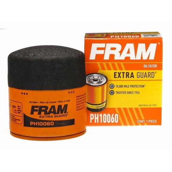 FRAM Extra Guard Oil Filter, PH10060, 10K Miles, Replacement Oil Filter Fits Select Vehicles