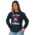 thumbnail image 3 of You Are Bomb Ice Pop Firecracker Plus Size Long Sleeve Graphic Tee Shirt Brisco Brands 2X, 3 of 5