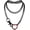 34'' C-Heart-Black-Red, variant on Women's Slip Chain Rainbow Heart O-Ring Chunky Chain Necklace, Rays Cuban Long Layered Jewelry, Adjustable Lariat Y-Necklace Heart Loop Choker