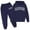 1#Navy, variant on Kiijoy Sweatsuit for Boys California Print Unisex Kids Hoodie Sweatpants Set, Sizes 3-4T