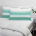 thumbnail image 4 of Ombre Teal Green Throw Pillow Cover 20 x 36 Inch Decorative Pillow Cover Modern Abstract Art Gradient Lumbar Pillowcase Seasonal Rectangle Cushion Case for Couch Sofa Bed Living Room, 4 of 9