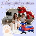 thumbnail image 2 of Xuanlur 12V Electric Wiggle Car with Pedals, 5 MPH & 66 lb Max, 2 in 1 Wiggle Car with Flashing PU Wheels, Music, Ride on Toy for Kids Ages 3+, Red, 2 of 7