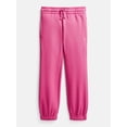 thumbnail image 3 of Athletic Works Girl's Active Fleece Crewneck Sweatshirt and Fleece Jogger Sweatpants Set, 2-Piece, Sizes 4-18 & Plus, 3 of 5