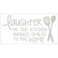 thumbnail image 1 of Laughter in the Kitchen Brings Smiles to the Home Quotes Home Décor Stickers, 23 x 12 , Warm Gray, 1 of 4