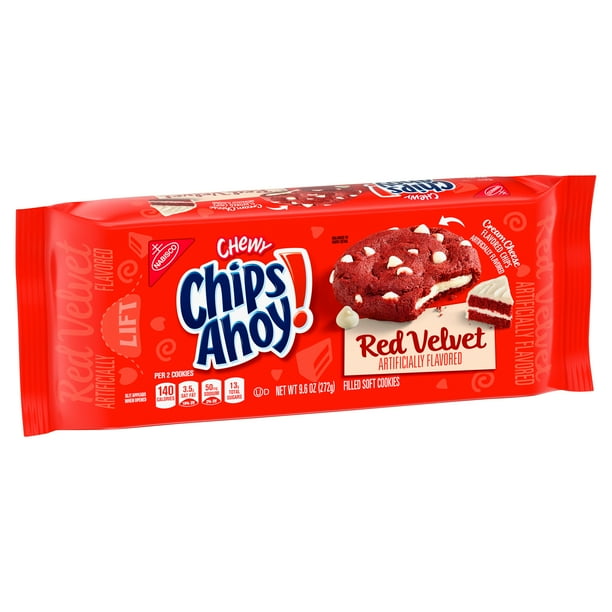 CHIPS AHOY! Chewy Red Velvet Cookies, 1 Pack (9.6 oz.)