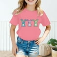 thumbnail image 2 of MUXiin Easter Shirts for Girls Size 6 Cute Graphic Short Sleeve Tee for Toddler Cute Easter Day Pullover Tops Kids Summer Clothing Easter Gifts for Boys(Pink,2-3 Years), 2 of 5