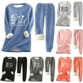 thumbnail image 1 of Sentmoon Mignon Ensemble de Pyjama pour Femmes Hauts pour Femmes et Pantalons à Jambes Larges Femmes Grande Taille Col Ras du Cou Tenue de Détente pour Femmes Manches Longues Pyjama pour Femmes Automne pour Soirées Douillettes à la Maison, 1 of 8