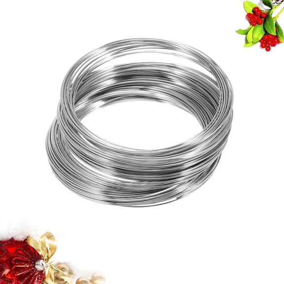 COOPHYA 1 Roll Wire Wrapped Jewelry Steel Bracelet Wire 60mm for Girls DIY Projects and Accessories