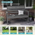 thumbnail image 5 of FODINGHILL Outdoor Bench with 2 Seat,HDPE All Weather Park Bench,700LBS Weight Capacity,Suit for Park,Garden and Porch,Gray, 5 of 8