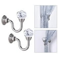 thumbnail image 2 of Unique Curtain Holdbacks Curtain Tieback Hooks with Crystal Ball U Shaped Curtain Holders Wall Mounted Curtain Holdbacks, 2 of 9
