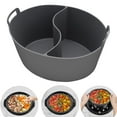 thumbnail image 3 of Ludlz Leakproof Silicone 6-8QT Slow Cooker Divider Liner Reusable High Temperature Resistant Dishwasher Safe Silicone Liner Kitchen Supply, 3 of 8
