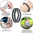 thumbnail image 5 of 2 Pieces Shungite Bracelet With 8 Mm Shungite Beads Emf Crystal Protection Crystal Energy Stretchy S, 5 of 5