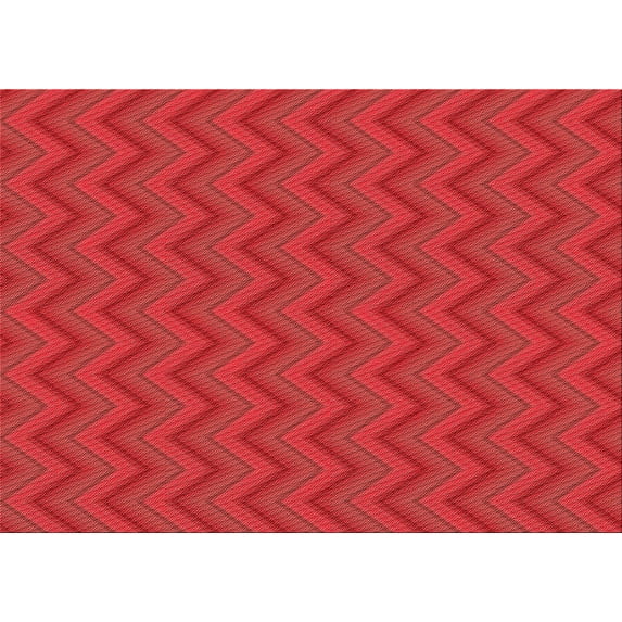 Ahgly Company Indoor Rectangle Patterned Red Area Rugs, 7' x 9'