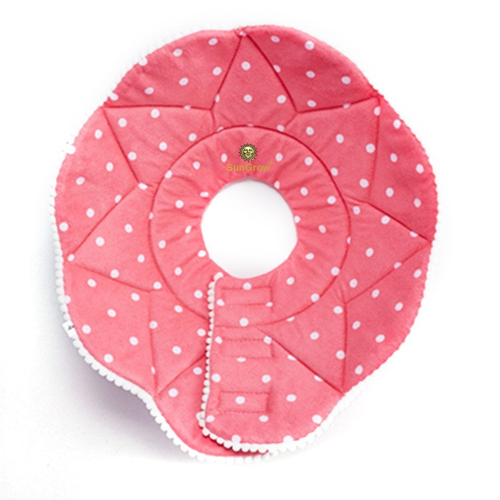 SunGrow Post-Surgery Soft Cone Dog & Cat Recovery Collar, Pink, Medium