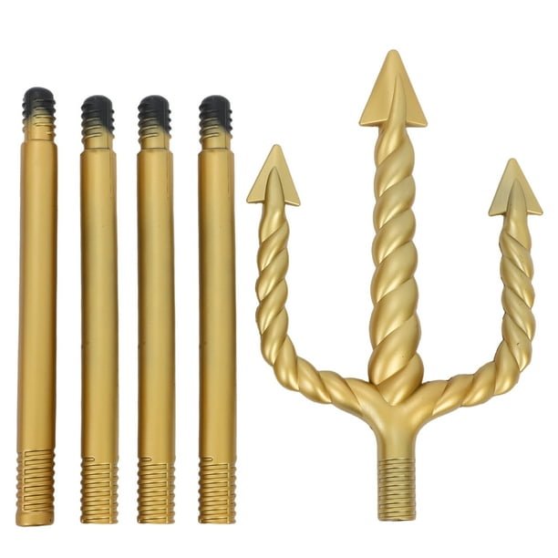 Tridente de plástico: Accesorio de disfraz de rey para adultos, horquilla del diablo, ideal para Halloween, fiestas de disfraces y cosplay. Color negro.