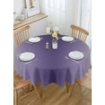 thumbnail image 5 of Grey Dark Purple Gradient Round Tablecloth 54 inches Minimalist Ombre Modern Art Waterproof Oil-Proof Table Cloth Round Table Cover for Holiday Party Picnic Dinner Decor Indoor and Outdoor Use, 5 of 9