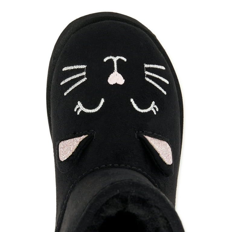 Wonder Nation Cozy Kitty Faux Shearling Boot Toddler Girls Walmart