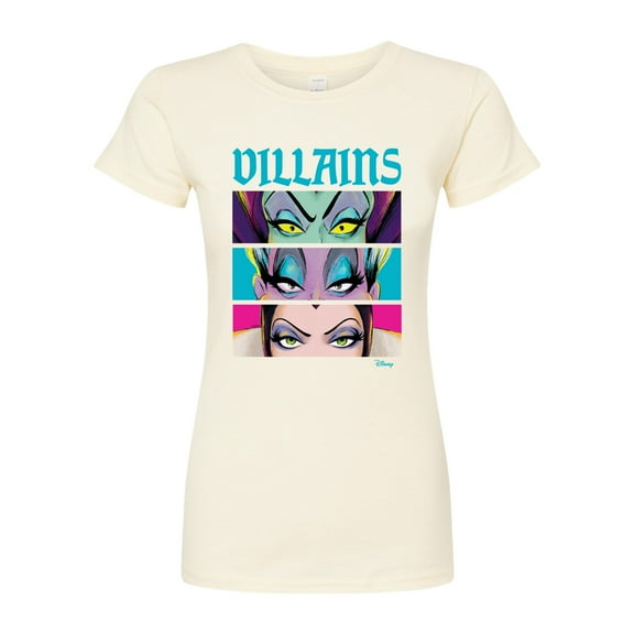 Disney Villains - Villains Stacked - Juniors Fitted Graphic T-Shirt
