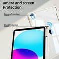 thumbnail image 6 of KVTVOU Case for iPad (A16) 11th Generation 11 inch 2025, iPad 10th Generation 10.9 inch 2022 with Pencil Holder, Clear Transparent Back Shell with Shockproof Cover, Auto Sleep/Wake, White, 6 of 9