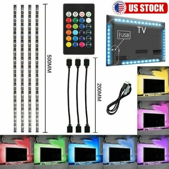2M Usb Tv 5V Led Strip Light Backlight 5050 Rgb Light Strips Kit Bias Lighting