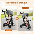 thumbnail image 6 of Babyjoy 4-in-1 Baby Tricycle Toddler Trike w/ Convertible Seat Grey, 6 of 11