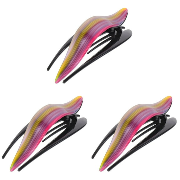 3 Pieces Hair Clips for Women Tooth Prong Hairpin French Miss