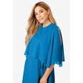 thumbnail image 4 of Jessica London Women's Plus Size Georgette Maxi Cape Sleeve Dress, 4 of 4